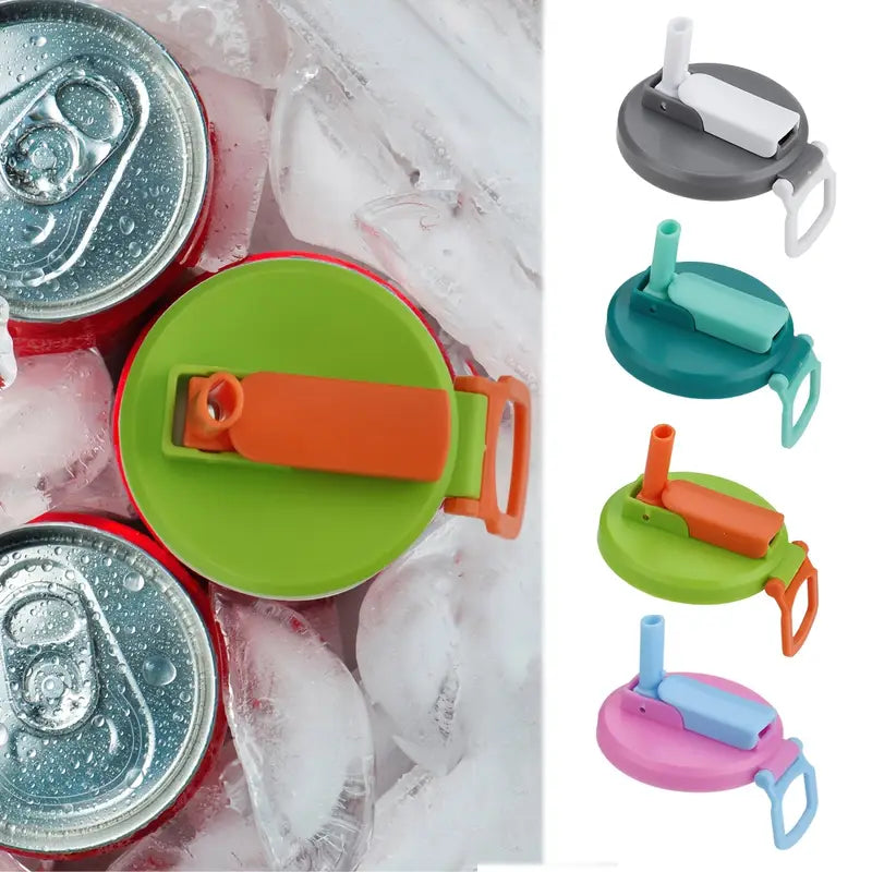 SimpleSip™ Leak-Proof Soda Can Lid with Straw